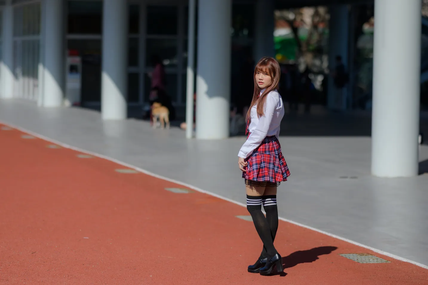 [Mzsock] NO.233 Student uniform high heels street photography#[105P]-4