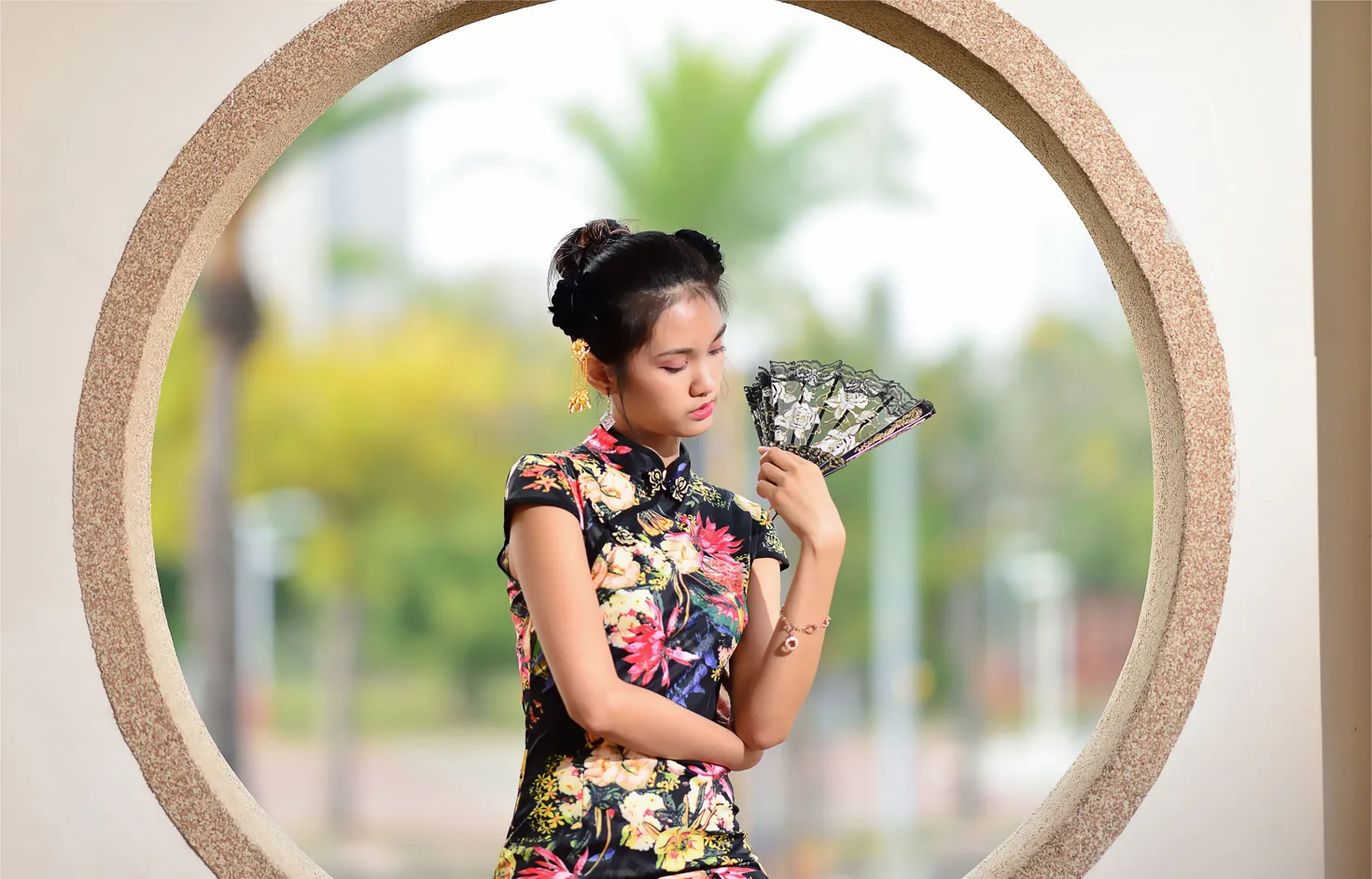 [Mzsock] NO.191 Chen Mengxin short cheongsam high heels beautiful legs street photography#[100P]-98